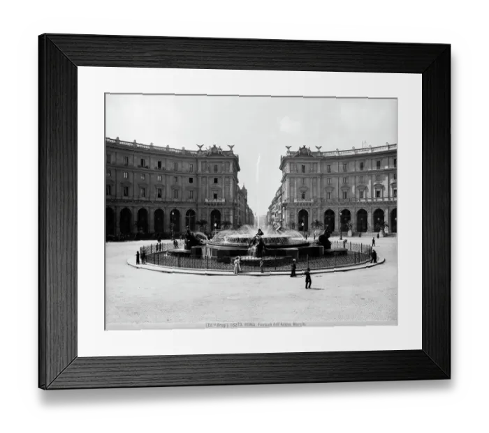 Gerahmter Druck : Piazza der Republik