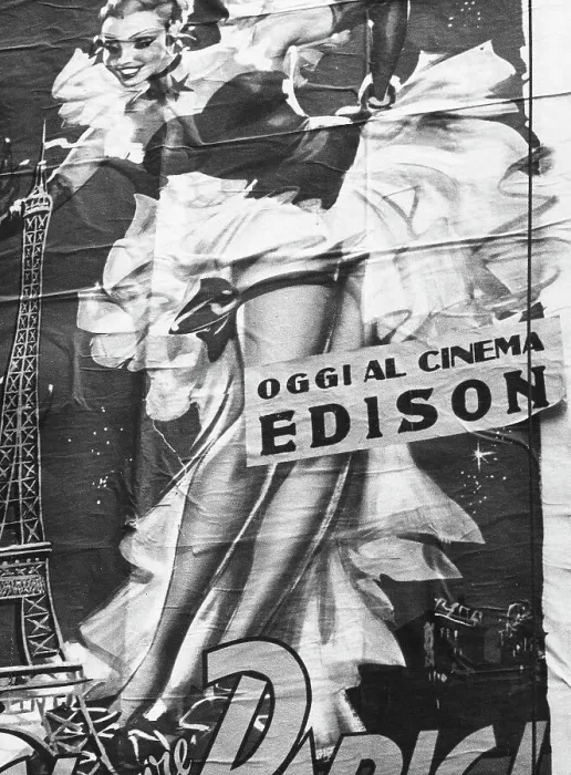 Stampa con cornice : Manifesto pubblicitario del cinema Edison Stampa con cornice : Manifesto pubblicitario del cinema Edison