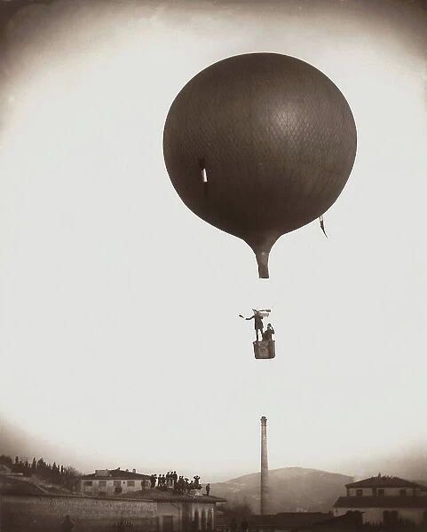 Balloon operated by aereonault Julhes, ascent of March 19, Florence