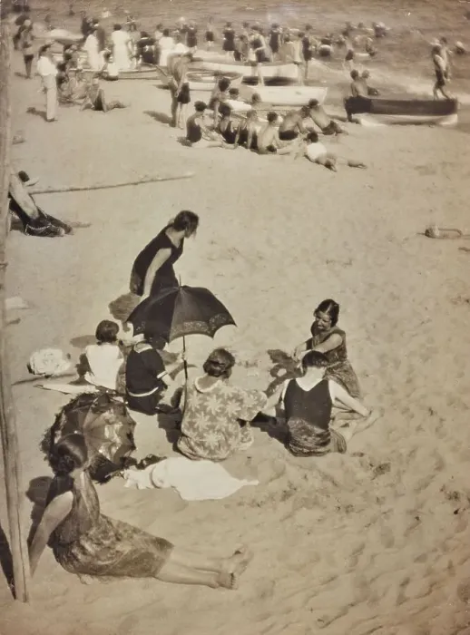 Gerahmter Druck : Frau am Strand