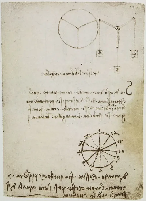 Impresión enmarcada : Ilustración de cómo construir una balanza triangular; escrito en el Codice Forster II, f.123r, conservado en el Victoria and Albert Museum de Londres Impresión enmarcada : Ilustración de cómo construir una balanza triangular; escrito en el Codice Forster II, f.123r, conservado en el Victoria and Albert Museum de Londres
