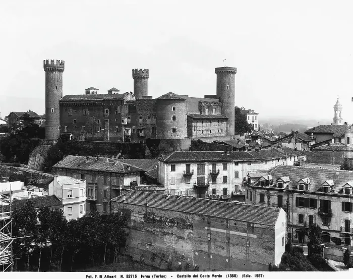Stampa con cornice : Il castello di Ivrea