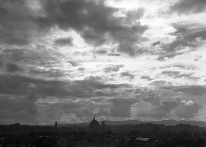 Gerahmter Druck : Wolken über Florenz