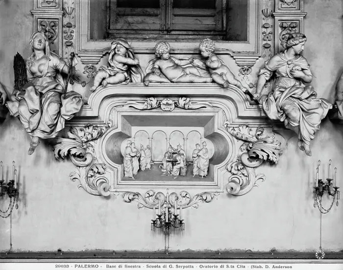Stampa con cornice : Oratorio del Rosario di S. Cita