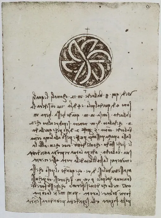Gerahmter Druck : Leonardo da Vincis Entwurf für die Bewegung von Kreisbügeln; Seite 91r aus dem Codex Forster II, im Victoria and Albert Museum in London. Gerahmter Druck : Leonardo da Vincis Entwurf für die Bewegung von Kreisbügeln; Seite 91r aus dem Codex Forster II, im Victoria and Albert Museum in London.