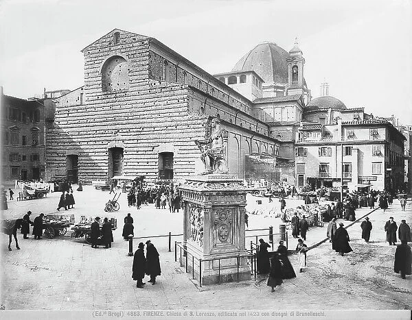 Exterior view of the Basilica of S. Lorenzo in Florence
