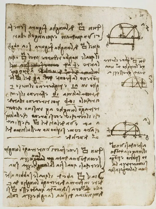 Stampa con cornice : Studi di geometria su rettangoli, triangoli e quadrati; scritto appartenente