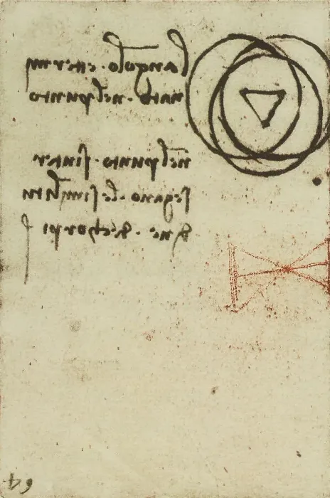 Stampa con cornice : Studi di geometria su angoli ed intersezioni; scritto appartenente al Codice Forster III