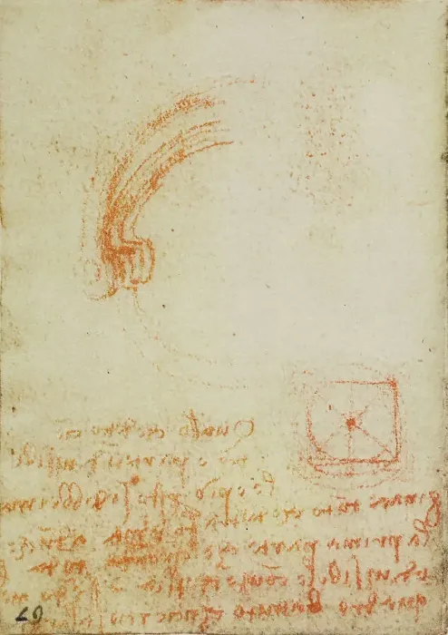 Stampa con cornice : Appunti di geometria sul cerchio; studio appartenente al Codice Forster III