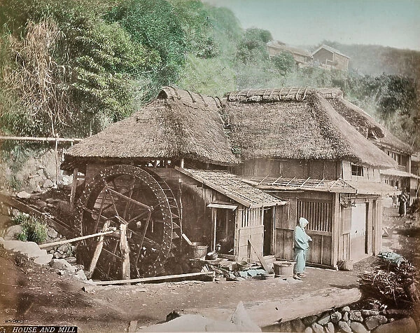 A Japanese mill Japan . Date of Photograph:1866-1890
