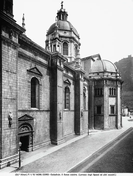 Stampa con cornice : Il fianco sinistro della Cattedrale di Como
