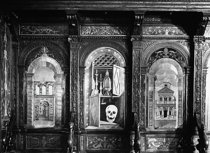 Impresión enmarcada : Iglesia de Santa María en el Órgano Impresión enmarcada : Iglesia de Santa María en el Órgano