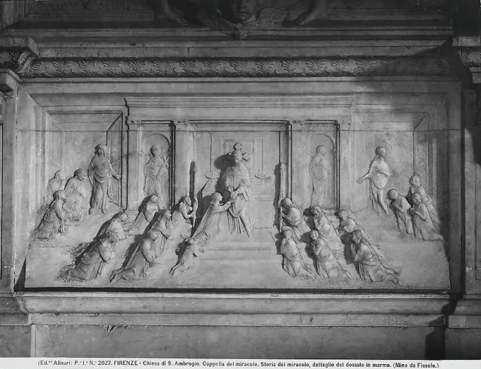 Stampa con cornice : Chiesa di Sant'Ambrogio, Cappella del Miracolo