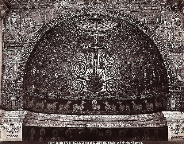 Mosiacs in the apse of Saint Clement's Church in Rome