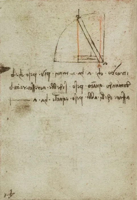 Stampa con cornice : Appunti di fisica; scritto appartenente al Codice Forster III Stampa con cornice : Appunti di fisica; scritto appartenente al Codice Forster III