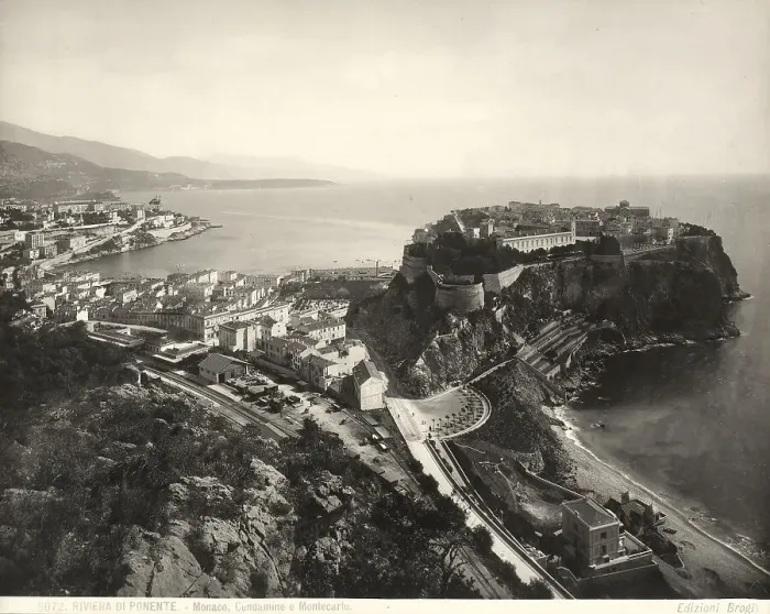 Stampa con cornice : Veduta panoramica del Principato di Monaco