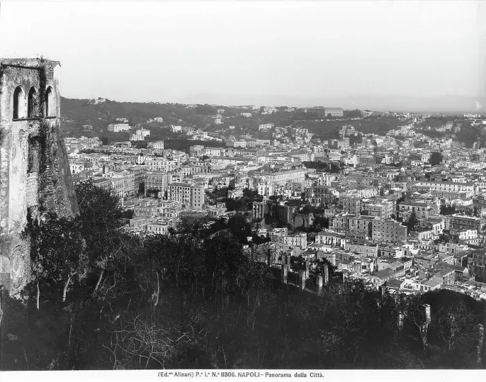Stampa con cornice : Panorama della citta di Napoli Stampa con cornice : Panorama della citta di Napoli