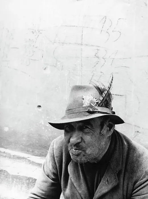 Stampa con cornice : Ritratto di uomo anziano con cappello