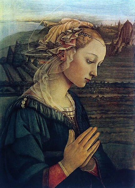 Praying Madonna; painting by Filippo Lippi. Uffizi Gallery, Florence