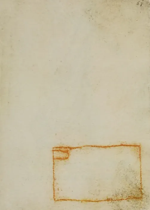 Stampa con cornice : Un rettangolo; disegno appartenente al Codice Forster III