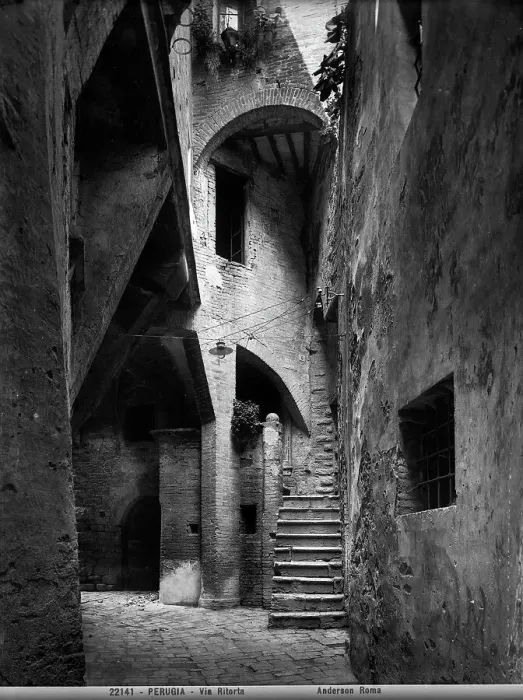 Stampa con cornice : Via Ritorta a Perugia