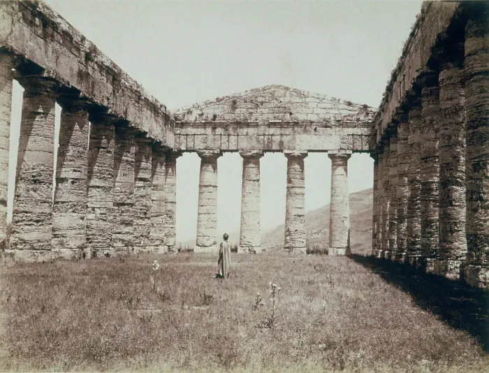 Gerahmter Druck : Segesta. Temple of Segesta