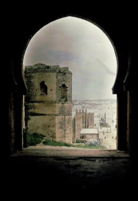 Stampa con cornice : Rabat. Torre inquadrata da un arco