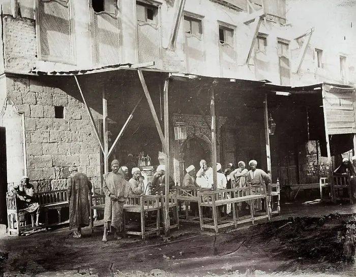 Stampa con cornice : Il Cairo. Un tipico Caffe arabo al Cairo Stampa con cornice : Il Cairo. Un tipico Caffe arabo al Cairo