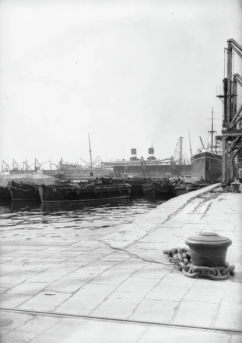 Impression encadrée : Vue du port de Trieste.