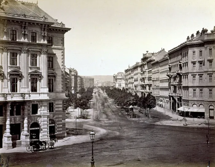 Stampa con cornice : La vista di Vienna dal Krtner Ring Stampa con cornice : La vista di Vienna dal Krtner Ring