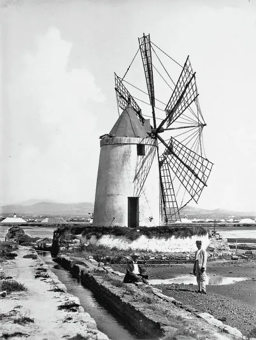 Gerahmter Druck : Windmühle in Trapani Gerahmter Druck : Windmühle in Trapani