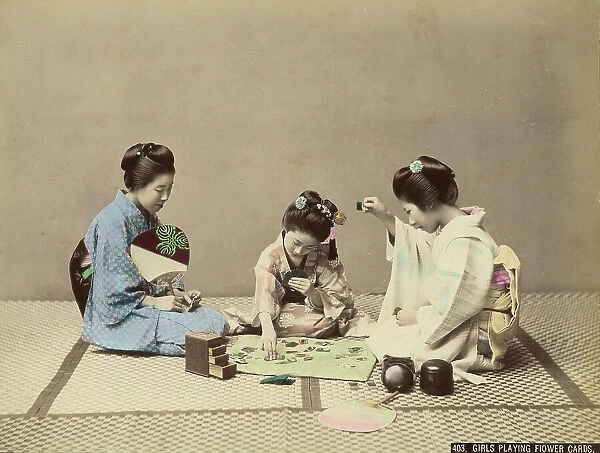 Young Japanese playing cards