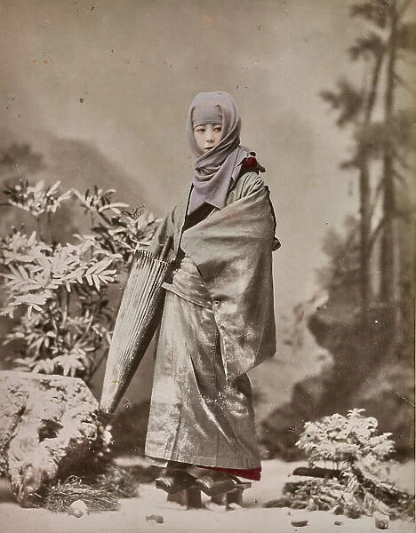 Young japanese in winter clothes