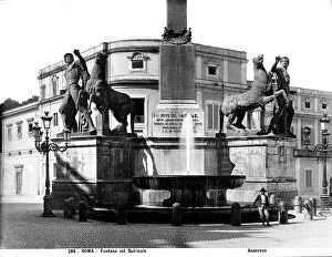 Images Dated 5th February 2010: {0> La fontana di Monte Cavallo in Piazza del Quirinale, a Roma