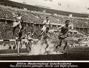 Images Dated 12th June 2008: 1936 Berlin Olympic Games: 3000 hurdle race