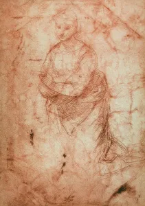 Collezione Di Belle Arti - Disegni Stampe: Studio per una Madonna; disegno di Raffaello, conservato al British Museum di Londra