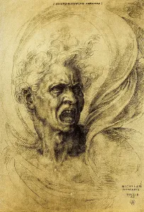 Collezione Di Belle Arti - Disegni Stampe: La furia, disegno di Michelangelo