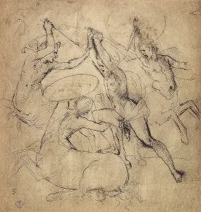 Collezione Di Belle Arti - Disegni Stampe: Ercole uccide il centauro, disegno