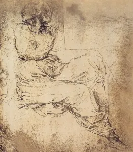 Collezione Di Belle Arti - Disegni Stampe: La Musa Urania, disegno di Raffaello, conservato alla Galleria Albertina di Vienna