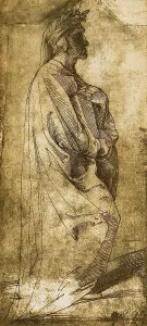 Collezione Di Belle Arti - Disegni Stampe: Da Raffaello Sanzio, Dante, disegno, Pinacoteca Albertina di Vienna