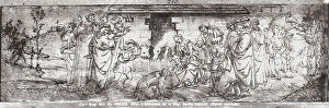 Images Dated 27th February 2008: Adoration of the Magi. Drawing by Sandro Botticelli, in the Gabinetto dei Disegni e delle Stampe