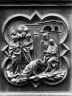 Images Dated 25th January 2011: Adoration of the Magi, panel from the north door of the Baptistry of San Giovanni, Florence