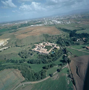 Images Dated 19th December 2007: Aerial view of an agricultural estate in the Roman countryside
