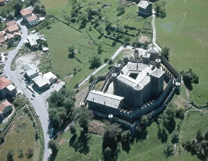 Images Dated 5th December 2007: Aerial view of Fnis Castle in Valle d'Aosta