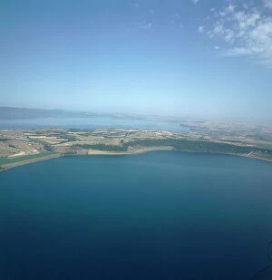 Images Dated 18th December 2007: Aerial view of Lake Martignano near Lake Bracciano