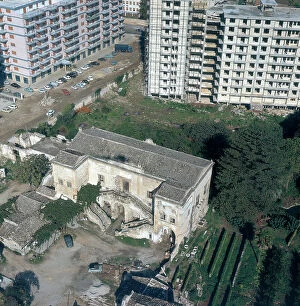 Images Dated 17th December 2007: Aerial view of Palermo: Nobile villa in ruins, submerged by the surrounding buildings