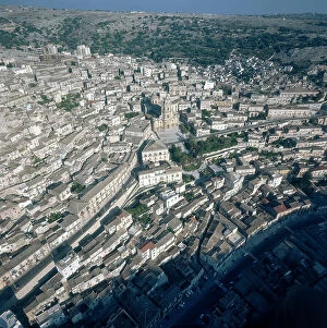 Images Dated 17th December 2007: Aerial view of Ragusa: the Ragusa Ibla district