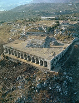 Images Dated 27th December 2007: Aerial view of the temple Jupiter Anxur in Terracina
