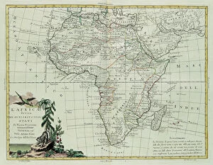 Images Dated 17th May 2010: Africa divided into its main states, engraving by G. Zuliani taken from Tome I of the 'Newest Atlas'