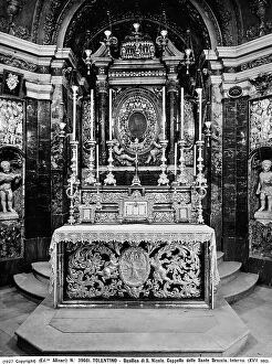Images Dated 30th April 2012: Altar, conserved in the Chapel of the Sante Braccia in the Basilica of S. Nicola, Tolentino